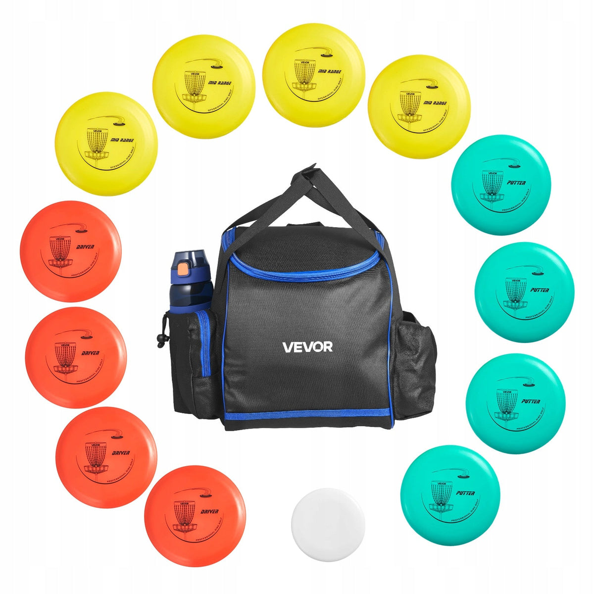 ZESTAW DO DISC GOLFA VEVOR 12 1 PCS DLA POCZĄTKUJĄCYCH Z PLECAKIEM