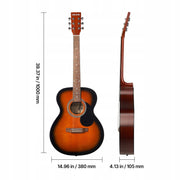 VEVOR GITARA AKUSTYCZNA DREADNOUGHT 40 IN 1016 MM ZESTAW DLA
