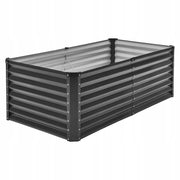METALOWA PODNIESIONA GRZĄDKA VEVOR 180X90X60 CM OCYNKOWANA SOLIDNA DONICA