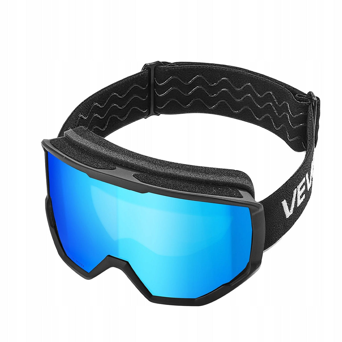 GOGLE NARCIARSKIE VEVOR CYLINDRYCZNE SOCZEWKI ICE BLUE REVO ANTYFOG TPU