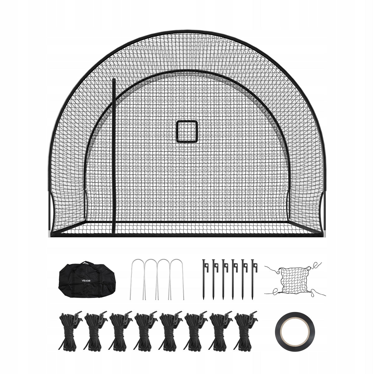 SIATKA DO KLATKI BASEBALL VEVOR 366X310X233 CM PROFESJONALNA MOCNA