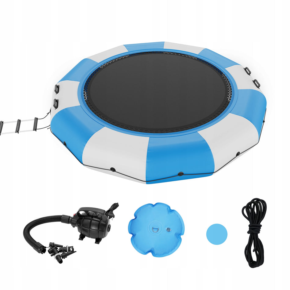 VEVOR NADMUCHIWANA TRAMPOLINA WODNA 13FT Z DRABINKĄ POMPA 600W PREMIUM