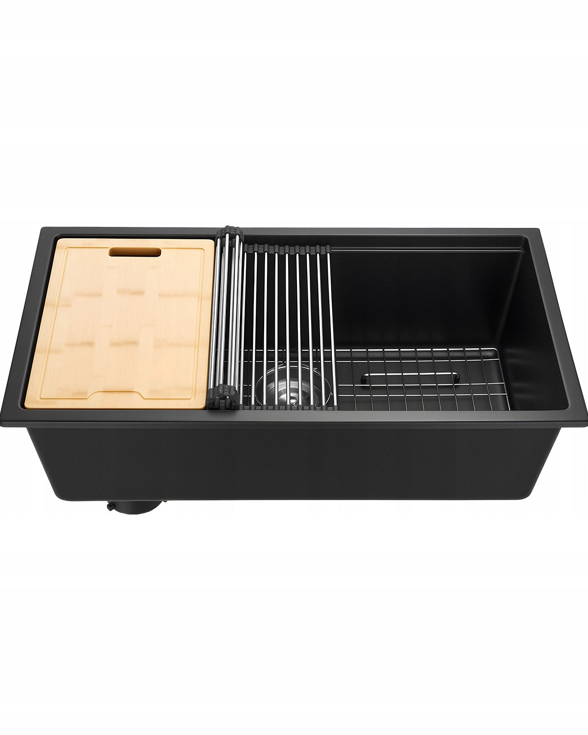 ZLEW KUCHENNY GRANITOWY VEVOR PODBLATOWY 838X482X254 MM CZARNY PREMIUM