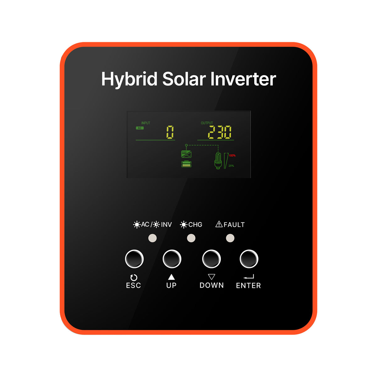 FALOWNIK HYBRYDOWY VEVOR 3000W 24V DC DO 230V AC Z MPPT I LCD PREMIUM