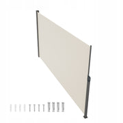 MARKIZA BOCZNA VEVOR 180X350 CM BEŻOWA PREMIUM WYSUWANA PATIO EKRAN SOLIDNA