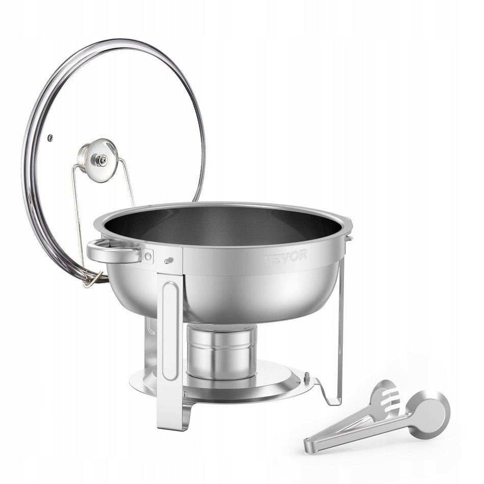 PODGRZEWACZ DO POTRAW VEVOR CHAFING DISH BUFET 4 POJEMNIKI STAL NIERDZEWNA