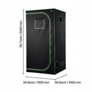 PROFESJONALNY NAMIOT DO UPRAWY VEVOR 100X100X200 CM 600D MYLAR GROWBOX