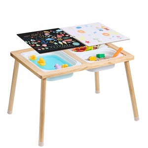 VEVOR PREMIUM STOLIK SENSORYCZNY DLA MALUCHÓW Z 3 SKŁADANYMI POJEMNIKAMI