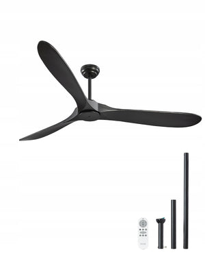 WENTYLATOR SUFITOWY VEVOR 180 CM 3 ŁOPATKI LITE DREWNO 6-BIEGOWY PILOT