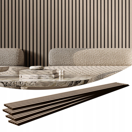 PROFESJONALNE PANELE AKUSTYCZNE VEVOR 2400X200X21 MM MDF NA ŚCIANĘ MOCNE