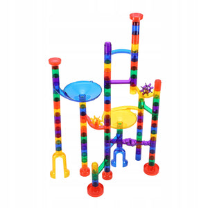 VEVOR ZESTAW MARBLE RUN 110 ELEMENTÓW EDUKACYJNA GRA LABIRYNT Z ŚWIECĄCYMI
