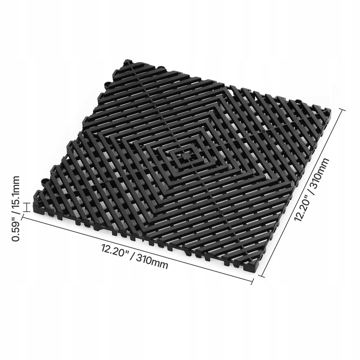 MATA DRENAŻOWA VEVOR 40 SZT 31X31 CM PP MOCNA GRUBA ANTYPOŚLIZGOWA