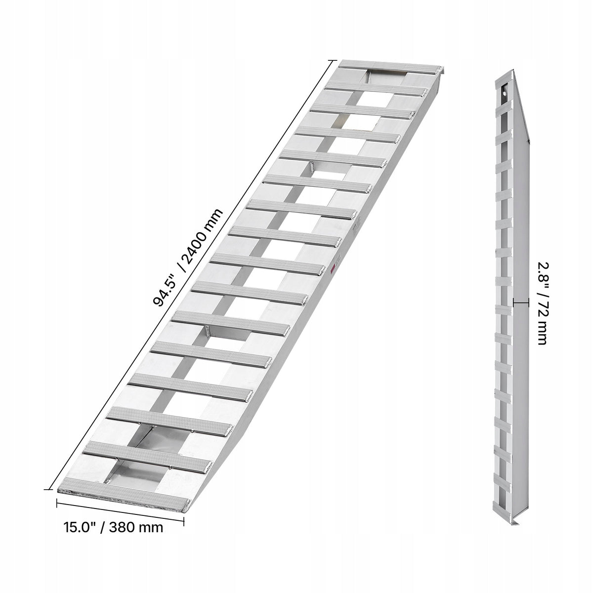 PROFESJONALNE RAMPY ZAŁADUNKOWE VEVOR 2 SZT 240X38 CM NOŚNOŚĆ 2721 KG