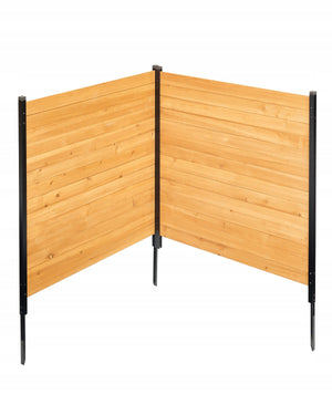 DREWNIANA OSŁONA PRYWATNOŚCI VEVOR 1100X982 MM 2 PANELE SOLIDNA ŁATWA