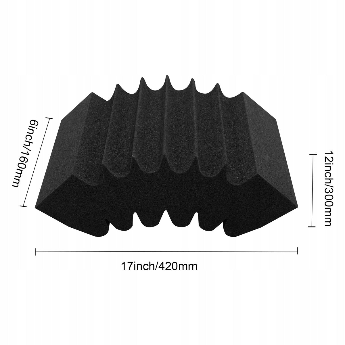 ZESTAW 4 PANELI AKUSTYCZNYCH VEVOR PIANKA SAMOPRZYLEPNA 42X16X30 CM CZARNY