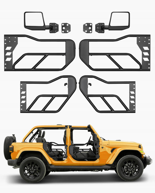 DRZWI RUROWE VEVOR JEEP 4-DRZWIOWE PREMIUM Z LUSTERKAMI DO OFF-ROADU