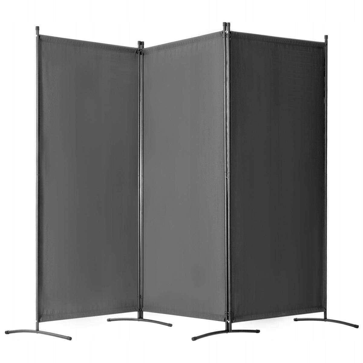 VEVOR ŚCIANA DZIAŁOWA 3-PANELOWA SKŁADANA 260X184X52 CM MOCNA SZARA