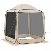 NAMIOT KEMPINGOWY VEVOR 182X182X219 CM ROZKŁADANY 4-6 OSÓB BEŻOWY PREMIUM