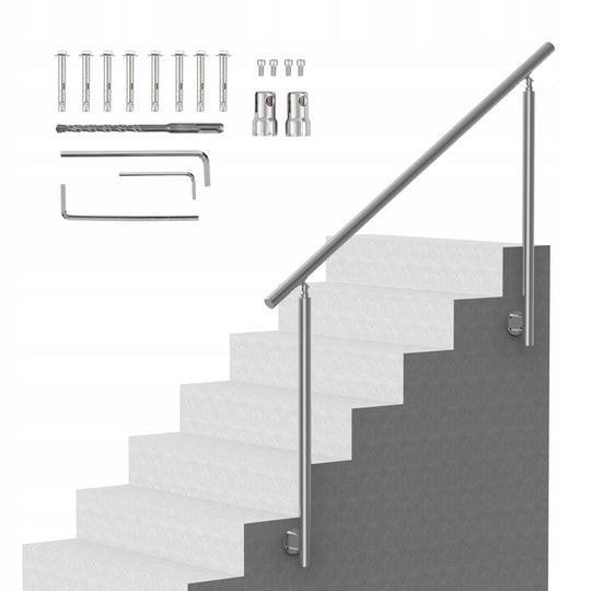 PORĘCZE SCHODOWE ZEWNĘTRZNE VEVOR 150 CM STAL NIERDZEWNA REGULOWANE MOCNE