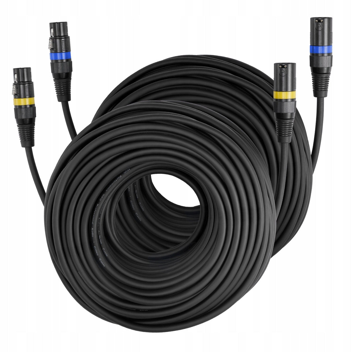 VEVOR KABEL XLR 30.48 M 2 SZT SYMETRYCZNE KABLE MIKROFONOWE PROFESJONALNE