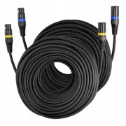 VEVOR KABEL XLR 30.48 M 2 SZT SYMETRYCZNE KABLE MIKROFONOWE PROFESJONALNE
