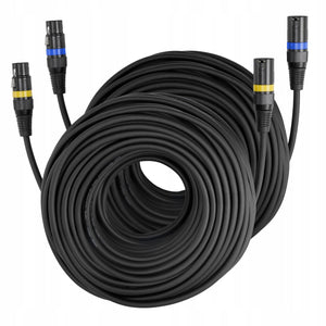 VEVOR KABEL XLR 30.48 M 2 SZT SYMETRYCZNE KABLE MIKROFONOWE PROFESJONALNE