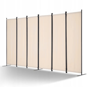 VEVOR ŚCIANA DZIAŁOWA 6-PANELOWA SKŁADANA MOCNA RAMA BEŻOWA 3110X1805X450MM