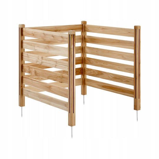 DREWNIANA OSŁONA PRYWATNOŚCI VEVOR 914X914MM 3-PANELOWA SOLIDNA LISTWOWA