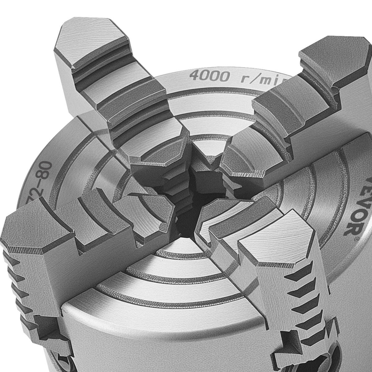 VEVOR UCHWYT TOKARSKI 4-SZCZĘKOWY 80 MM SAMOCENTRUJĄCY MOCNY HT300