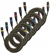 VEVOR KABEL XLR 7 62 M 6 SZT EKRANOWANY ZBALANSOWANY MIKROFONOWY DMX
