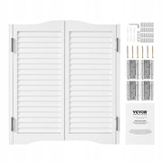 DRZWI WAHADŁOWE VEVOR DO SALONU 900X28X900 MM DREWNO SOSNOWE BIAŁE PREMIUM