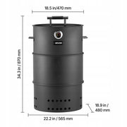 WĘDZARNIA VEVOR 470 MM GRILL WĘGLOWY 4W1 POWLEKANA STAL TERMOMETR MOCNY