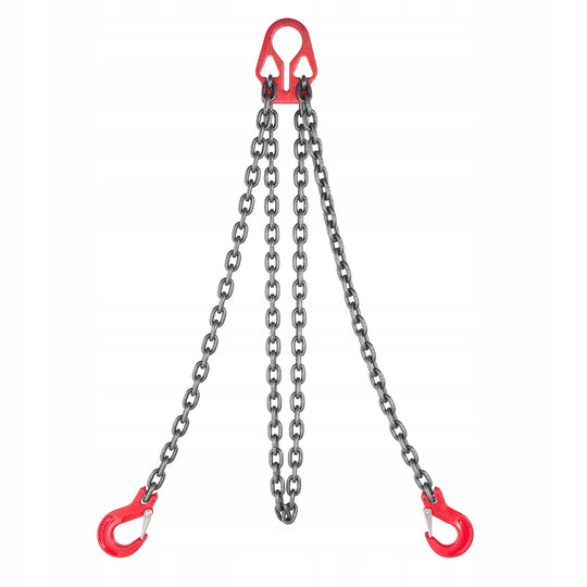 ZAWIESIE ŁAŃCUCHOWE VEVOR 8 MM X 3 M Z 2 HAKAMI MOCNE G80 3 17T UDŹWIG