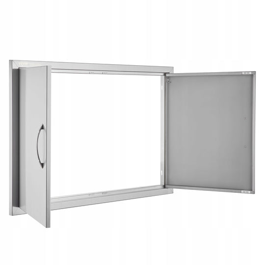 PROFESJONALNE PODWÓJNE DRZWI DOSTĘPOWE DO GRILLA VEVOR 915X610X46 MM STAL