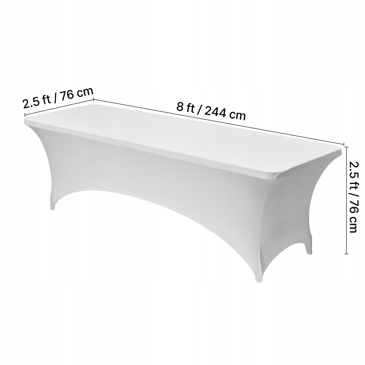 VEVOR 6 X ELASTYCZNY OBRUS ZE SPANDEXU PROSTOKĄTNY 244X76 CM NA STÓŁ