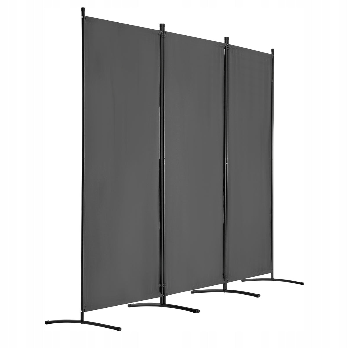 VEVOR ŚCIANA DZIAŁOWA 3-PANELOWA SKŁADANA 260X184X52 CM MOCNA SZARA