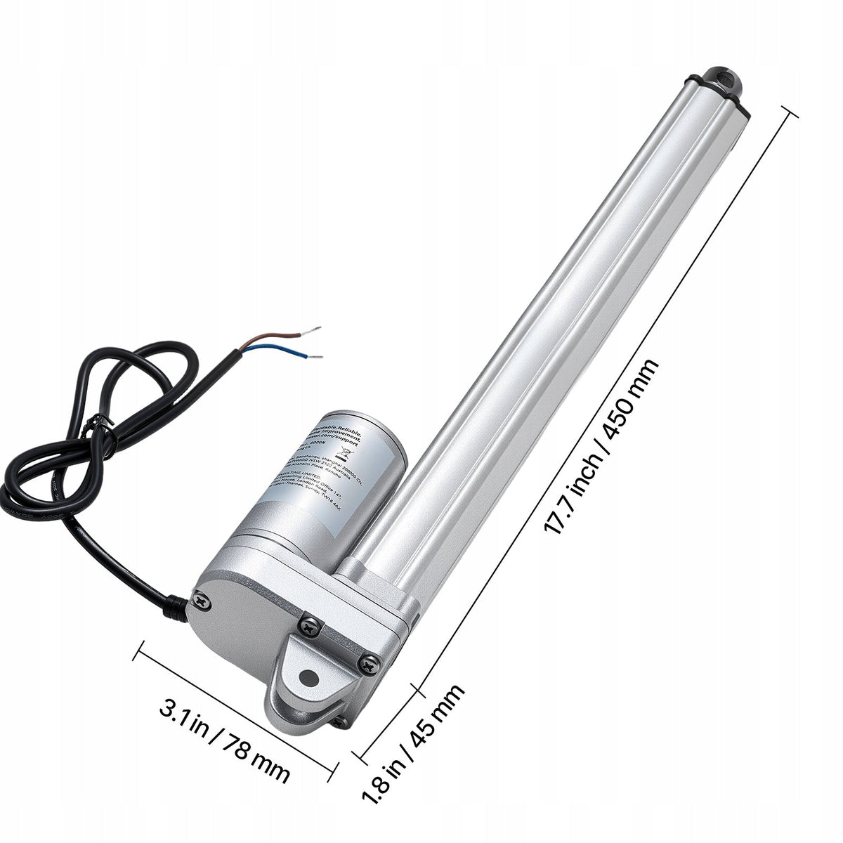 SIŁOWNIK LINIOWY VEVOR 12V 304.8MM IP65 MOCNY 3000N PRECYZYJNY RUCH