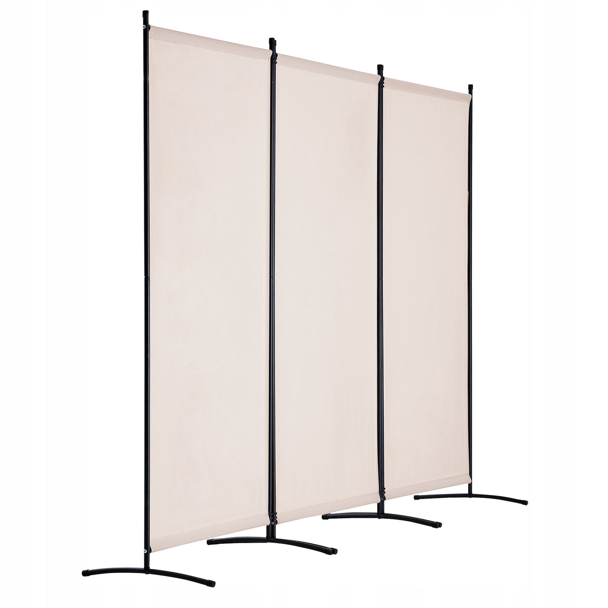 VEVOR ŚCIANA DZIAŁOWA 3-PANELOWA SKŁADANA MOCNA RAMA BEŻOWA 260X184X52CM