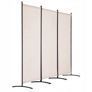VEVOR ŚCIANA DZIAŁOWA 3-PANELOWA SKŁADANA MOCNA RAMA BEŻOWA 260X184X52CM