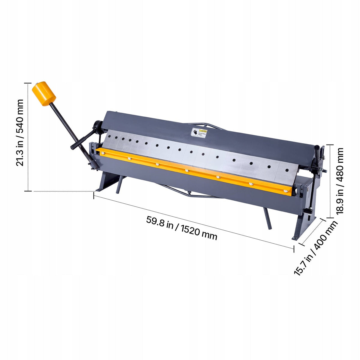 VEVOR GIĘTARKA PRASA KRAWĘDZIOWA 1220 MM 16 GA STAL MIĘKKA MOCNA SOLIDNA