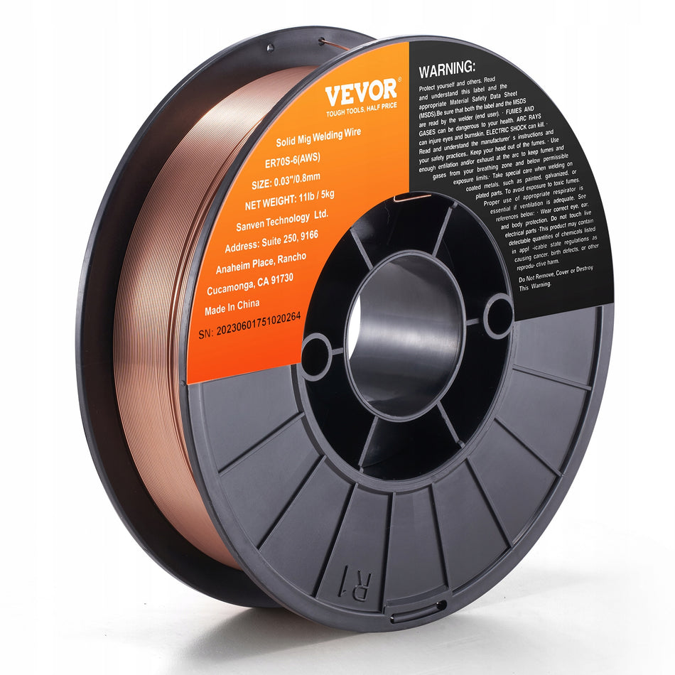 VEVOR PROFESJONALNY DRUT SPAWALNICZY MIG ER70S-6 0 8 MM 5 KG SOLIDNY