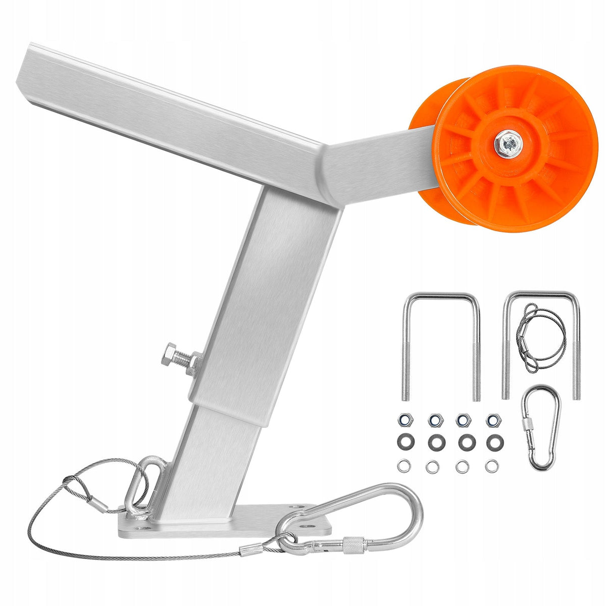 PROFESJONALNY FOTEL DO PRZYCZEPY ŁODZIOWEJ VEVOR Z ROLKĄ I REGULACJĄ