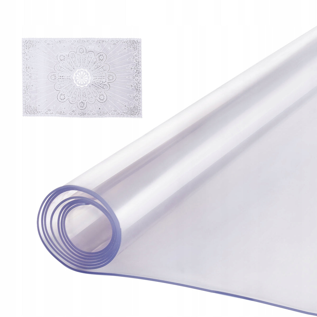 VEVOR PLASTIKOWY OBRUS OCHRANIACZ NA STÓŁ 24X48 CALI 2MM PRZEZROCZYSTY PVC