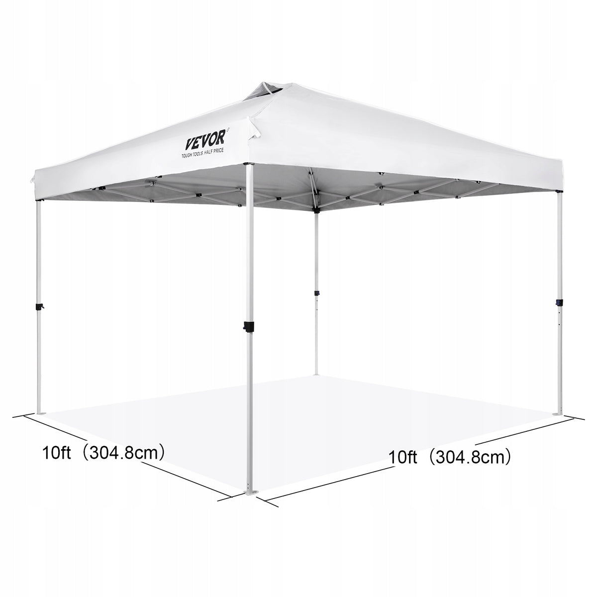 VEVOR ALTANA OGRODOWA SKŁADANA 304X304 CM BIAŁA RAMA STALOWA 250D PU