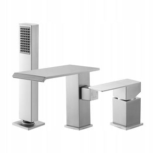 VEVOR ARMATURA WANNOWA RZYMSKA 3-OTWOROWA Z PRYSZNICEM BRUSHED STAINLESS