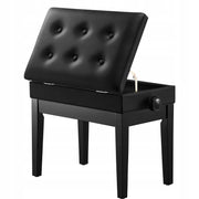 VEVOR REGULOWANA ŁAWKA DO PIANINA Z SCHOWKIEM I PODUSZKĄ 56X34X49 CM