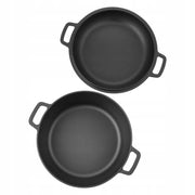 VEVOR ŻELIWNY GARNEK 2 W 1 Z POKRYWKĄ PATELNIĄ 4.73L SOLIDNY PRE-SEASONED