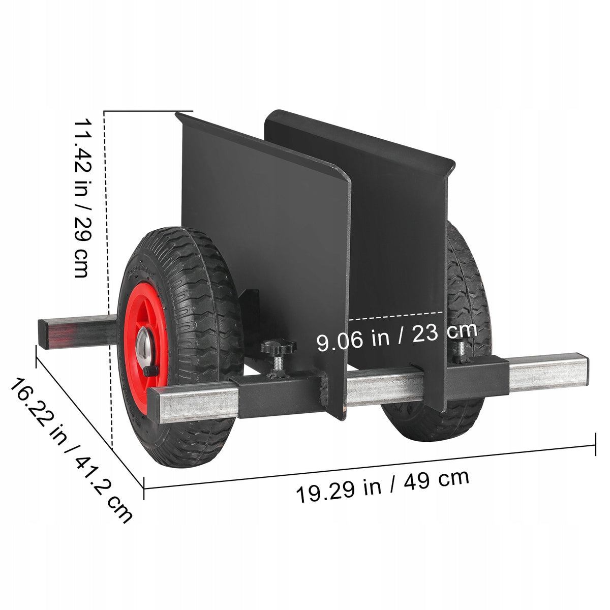 WÓZEK DO PŁYT VEVOR 272 KG MOCNY WÓZEK ZACISKOWY Z 8 CALOWYMI OPONAMI