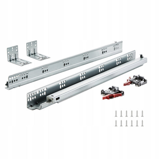 VEVOR 10 PAR PROWADNIC DO SZUFLAD 533.4MM MOCNE OCYNKOWANE SOFT CLOSE