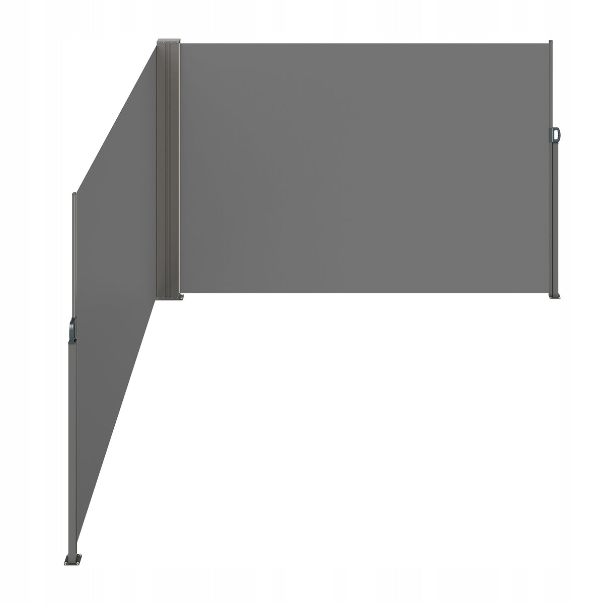 MARKIZA BOCZNA VEVOR 200X600 CM SZARA POLIESTER 180G MOCNA RAMA ŻELAZNA